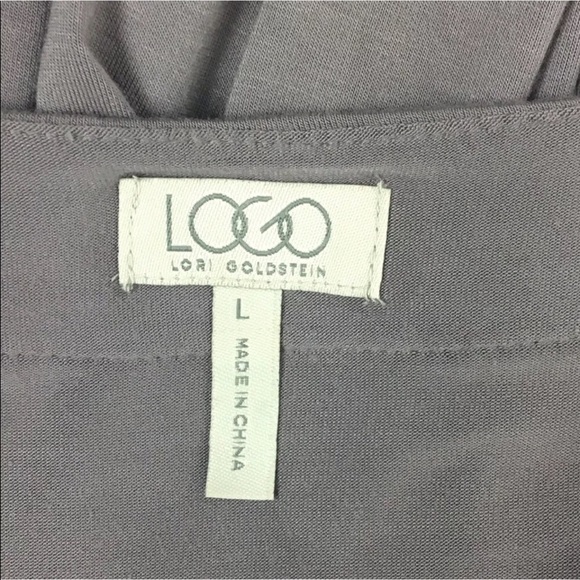 LOGO Lori Goldstein Open Cardigan Color Block read - Picture 3 of 6